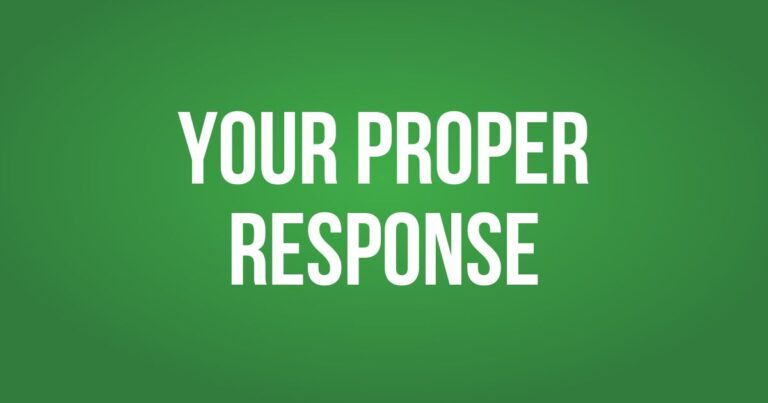 Your Proper Response – Pastor Dara