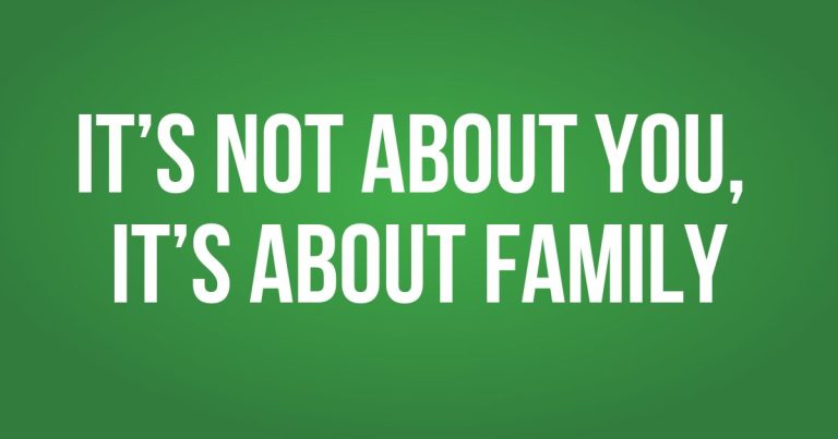 It’s Not About You, It’s About Family – Pastor Scott